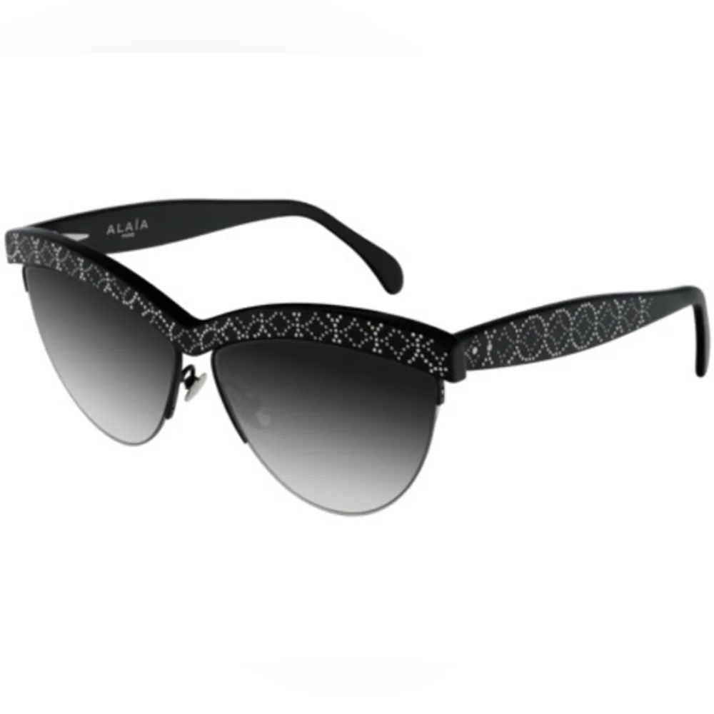 ALAIA Cateye Black Studded Women's Sunglasses, NWT and Package - Picture 4 of 13